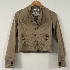 SL Los Angeles Unicorn Beige Jean Jacket With Embroidery Size Small